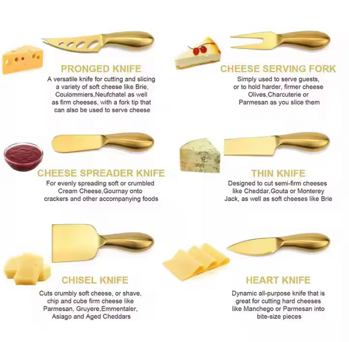 Gold Cheese Cutter Set