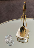 Gold Serving Spoon and dish Holder